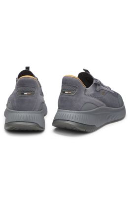 TTNM EVO trainers with knitted uppers and suede trims, Grey
