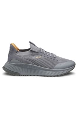 TTNM EVO trainers with knitted uppers and suede trims, Grey