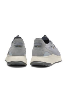 TTNM EVO trainers with knitted uppers and suede trims, Grey