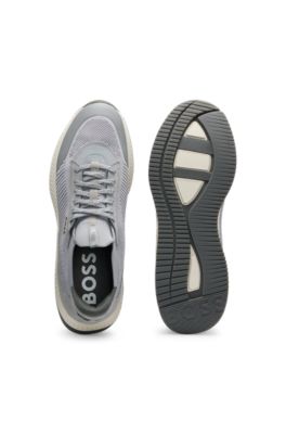 TTNM EVO trainers with knitted uppers and suede trims, Grey