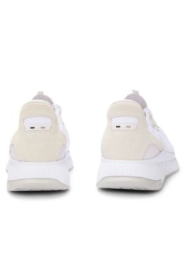TTNM EVO-sneakers met gebreide bovenzijde en su&egrave;de details, Wit