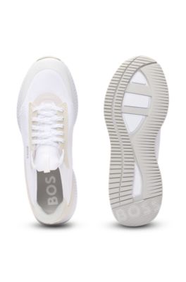 TTNM EVO-sneakers met gebreide bovenzijde en su&egrave;de details, Wit