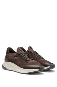 TTNM EVO trainers with knitted uppers, Dark Brown