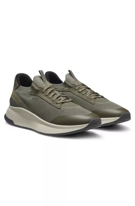 TTNM EVO trainers with knitted uppers and suede trims