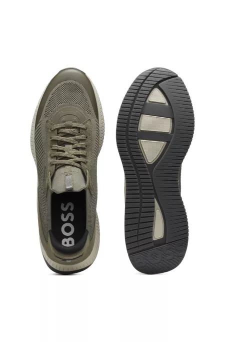 TTNM EVO trainers with knitted uppers and suede trims