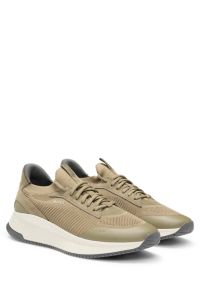 TTNM EVO trainers with knitted uppers, Light Brown