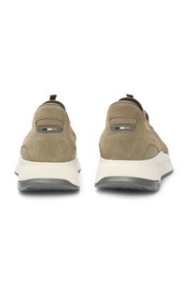 TTNM EVO trainers with knitted uppers and suede trims, Light Brown