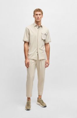 TTNM EVO-sneakers met gebreide bovenzijde en su&egrave;de details, Lichtbruin