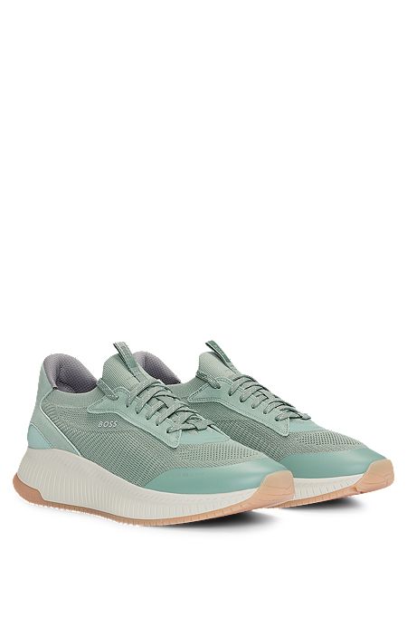TTNM EVO trainers with knitted uppers, Light Green