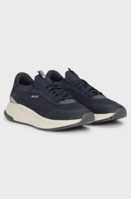 TTNM EVO trainers with knitted uppers and suede trims, Blue