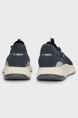 TTNM EVO trainers with knitted uppers and suede trims, Blue