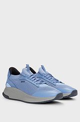TTNM EVO trainers with knitted uppers, Light Blue