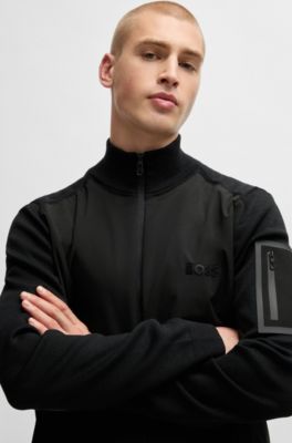 BOSS Knitted jacket with thermoregulating properties