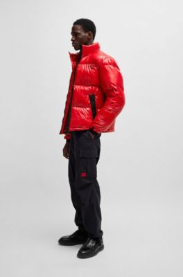 BOSS　赤 タテ襟 ダウンジャケット BOSS 赤 タテ襟 ダウンジャケット ダウンジャケット レッド L