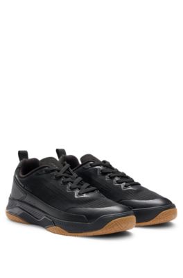 BOSS Mixed material trainers with anti slip sole