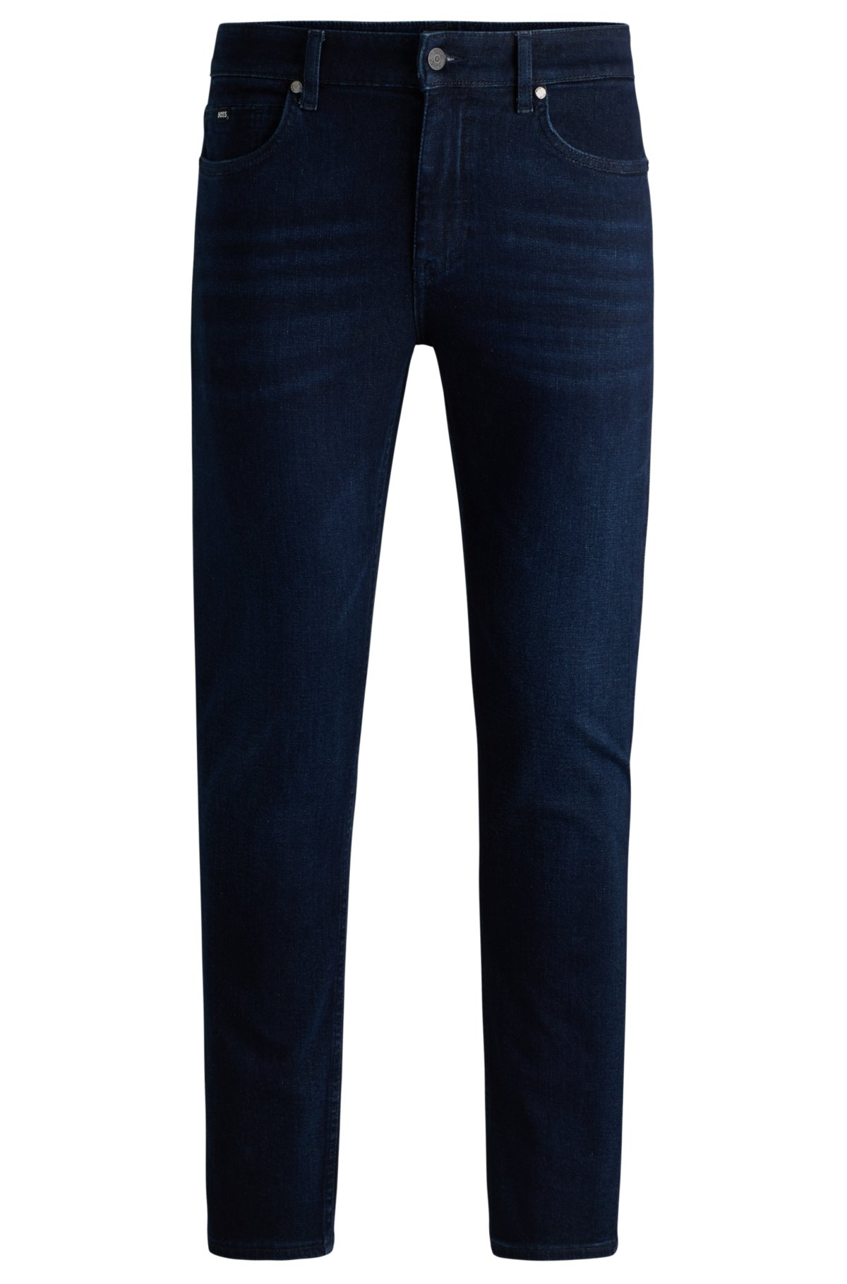 Slim-fit jeans in dark-blue super-soft denim, Dark Blue