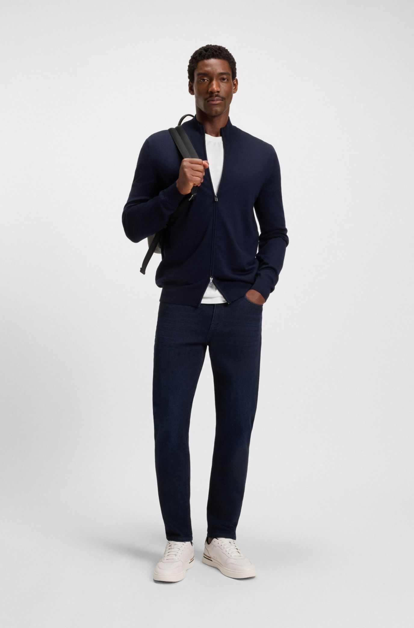 Maine regular-fit jeans in dark-blue denim, Dark Blue