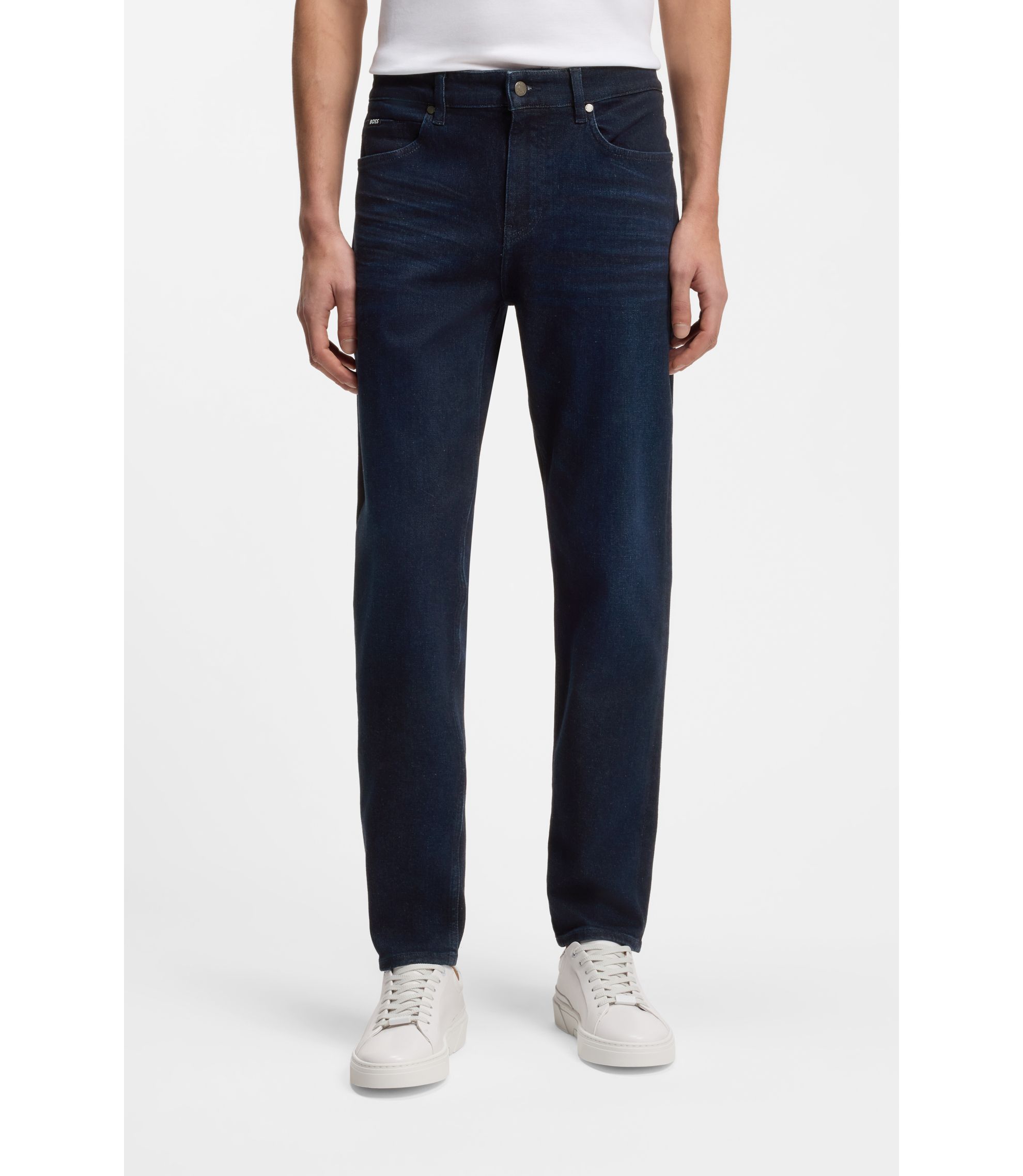 Maine Regular-Fit Jeans aus dunkelblauem Denim