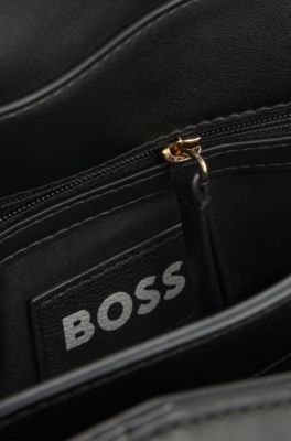 Quilted shoulder bag with Double B monogram hardware, Black