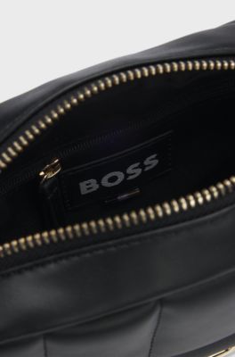 Quilted crossbody bag with Double B monogram hardware, Black