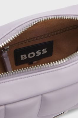 Quilted crossbody bag with Double B monogram hardware, Light Purple