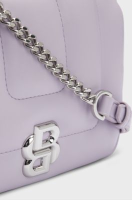 Quilted crossbody bag with Double B monogram hardware, Light Purple