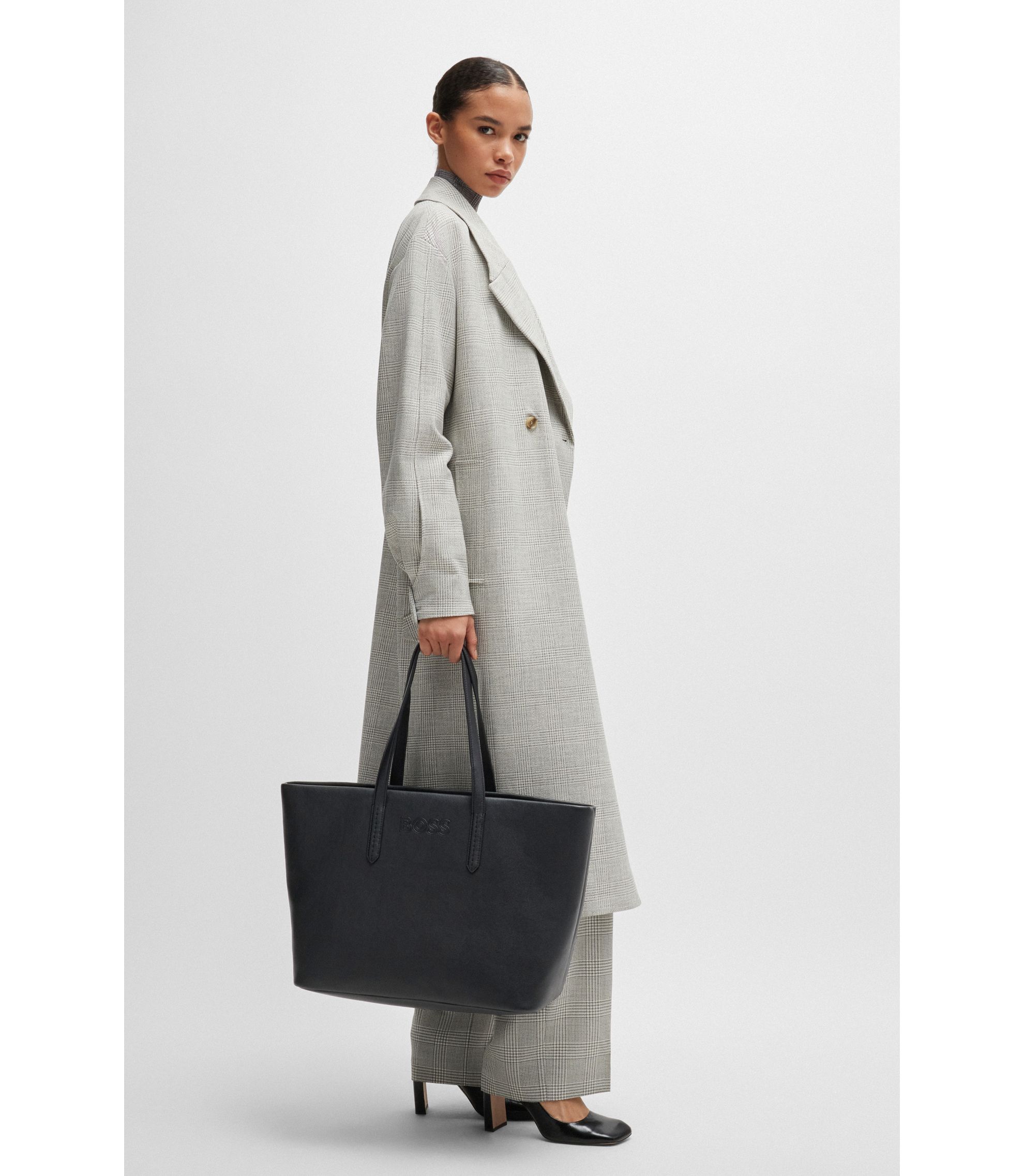 HUGO BOSS レザートートバッグ HUGO BOSS ヒューゴボス パスケース付き レザー トートバッグ