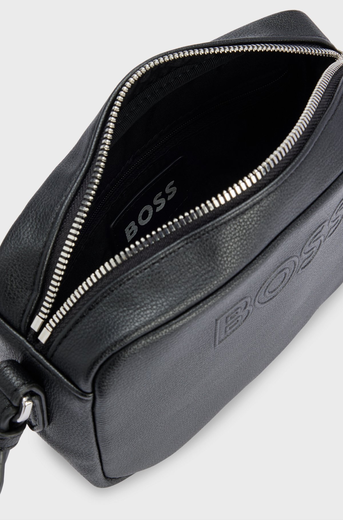BOSS - Crossbody bag in faux leather with detachable pouch BOSS - Crossbody bag in faux leather with detachable pouch