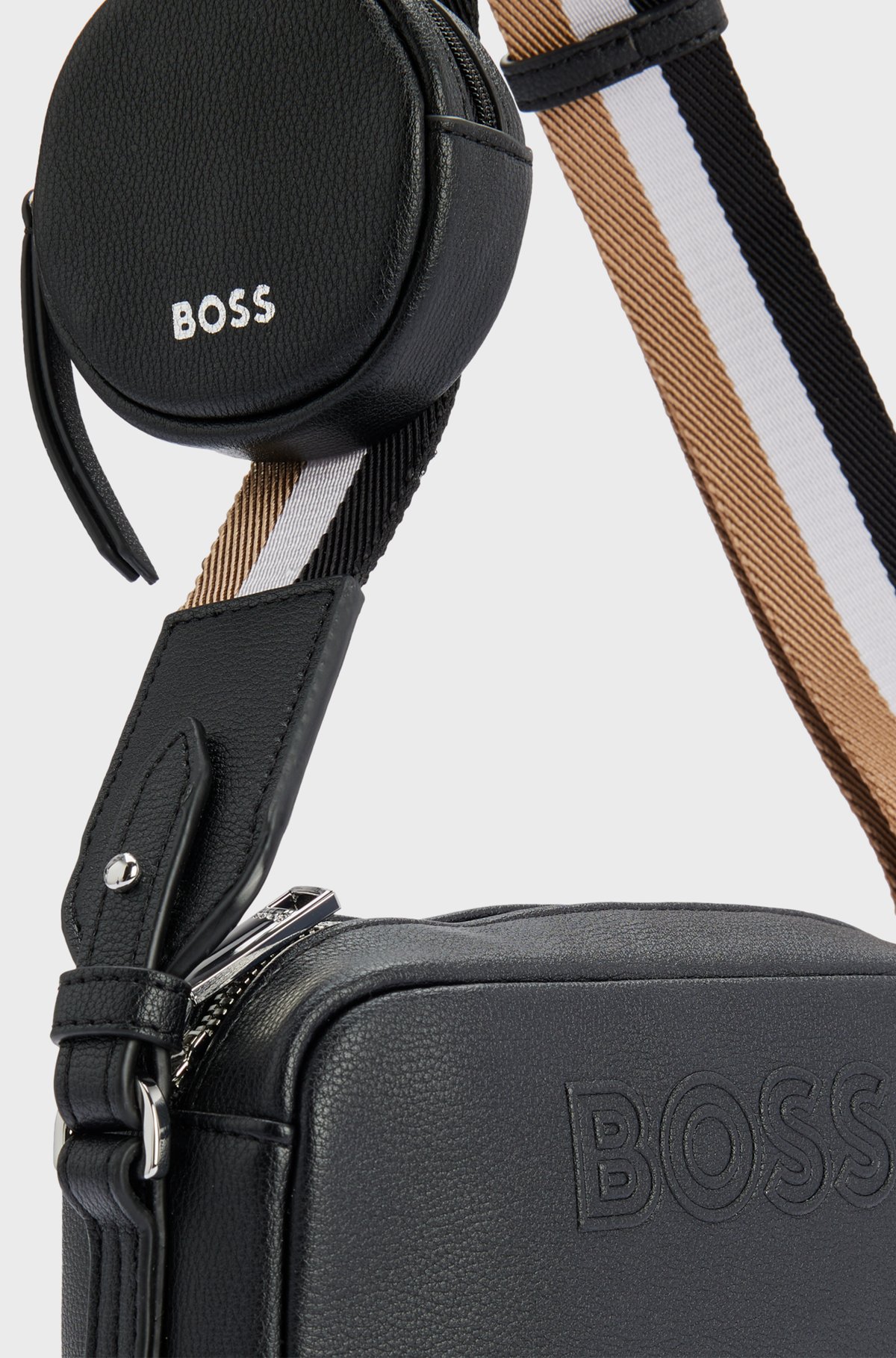 BOSS - クロスボディバッグ フェイクレザー デタッチャブル BOSS - クロスボディバッグ フェイクレザー デタッチャブル