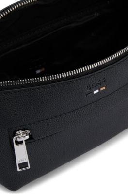 Belt bag in grained material, Black