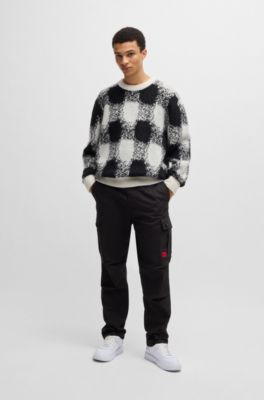 Basketball-inspired lace-up trainers with bubble branding, White