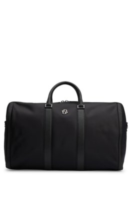 Sac de voyage en twill avec double monogramme B et fermeture éclair à double curseur