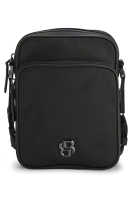 BOSS - Twill Reporter Bag With Double B Monogram - Black