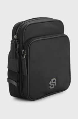 Reporter bag with Double B monogram hardware, Black