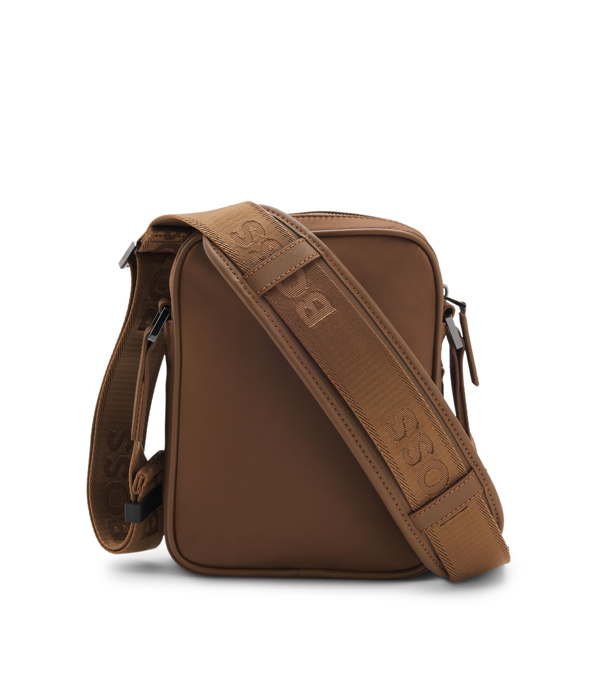 BOSS - Reporter bag with Double B monogram hardware - Brown