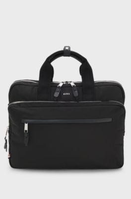 Document case with detachable shoulder strap, Black