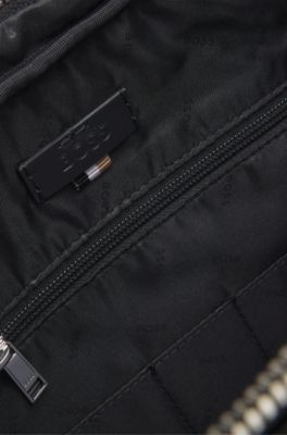 Document case with detachable shoulder strap, Black