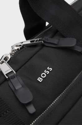 Document case with detachable shoulder strap, Black