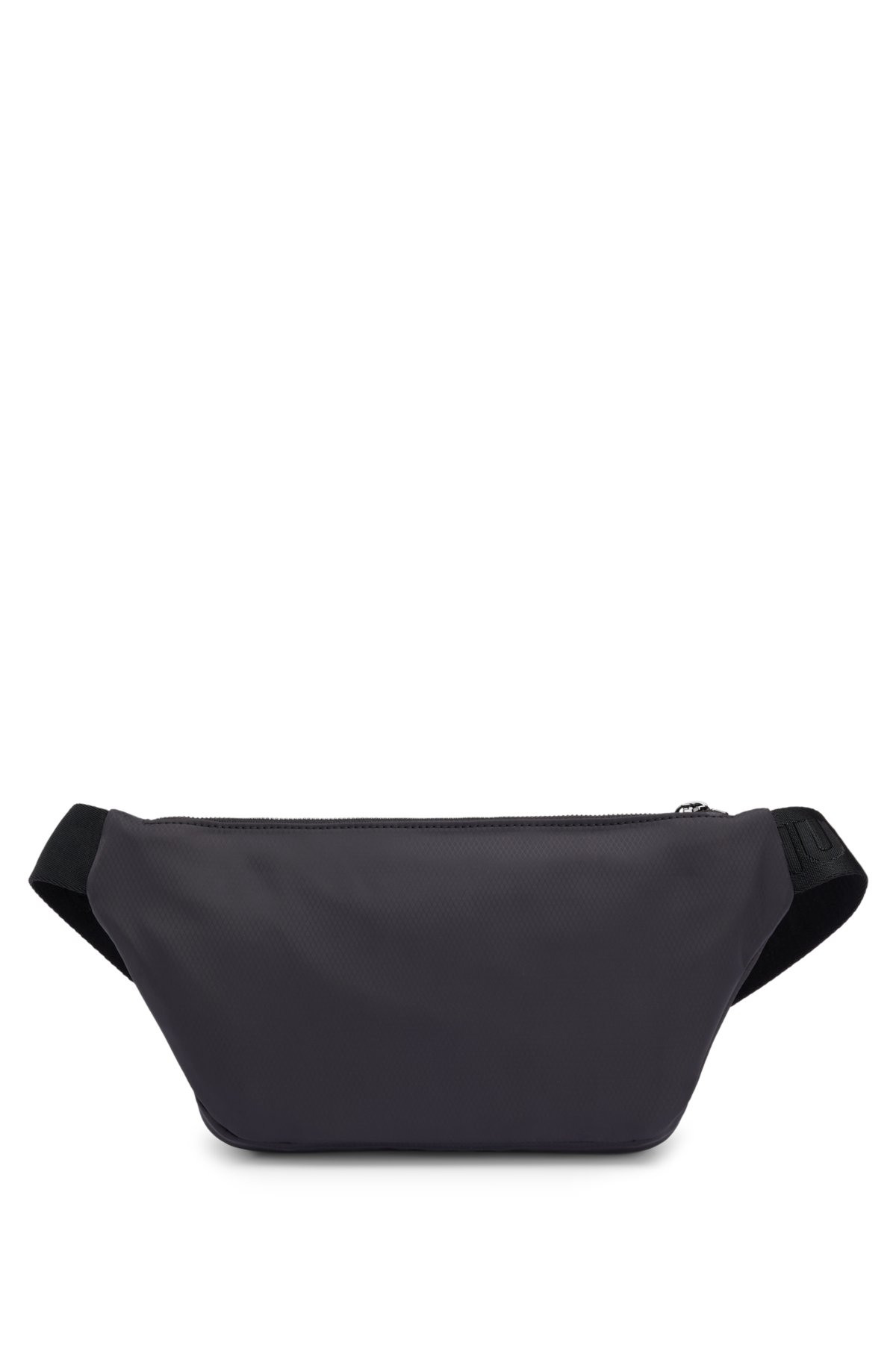 Belt bag with contrast logo and mesh overlay, Black