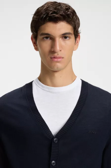 Regular-fit cardigan in a wool blend