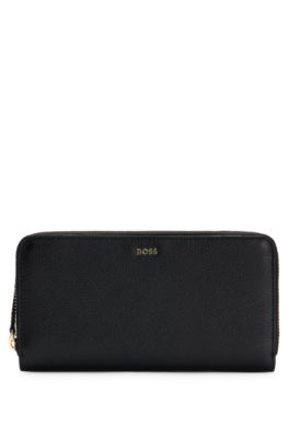 新品、HUGO BOSS ショルダーバッグ 黒 レザー HUGO ショルダーバッグ グレイン フェイクレザー レポーター