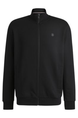 Cotton-blend sweatshirt with Double B monogram, Black