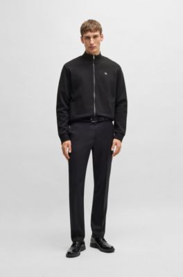 Cotton-blend sweatshirt with Double B monogram, Black