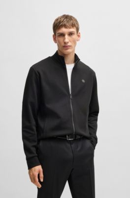 Cotton-blend sweatshirt with Double B monogram, Black