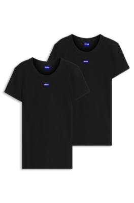 Hugo T-shirt 'Easy' blå / svart dam – bild 5