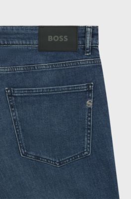 Delaware slim-fit jeans in blue comfort-stretch denim, Blue