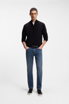 Slim-fit Delaware-jeans van comfortabel blauw stretchdenim, Blauw