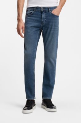 Slim-fit Delaware-jeans van comfortabel blauw stretchdenim, Blauw
