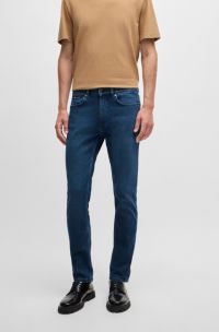 Delaware Slim-Fit Jeans aus bequemem blauem Stretch-Denim, Blau