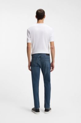 Jean Slim Delaware en denim stretch bleu confortable, Bleu